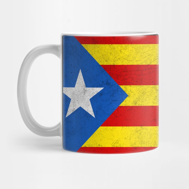 Catalonia / Països Catalans Estelada - Vintage Faded Look Design by DankFutura